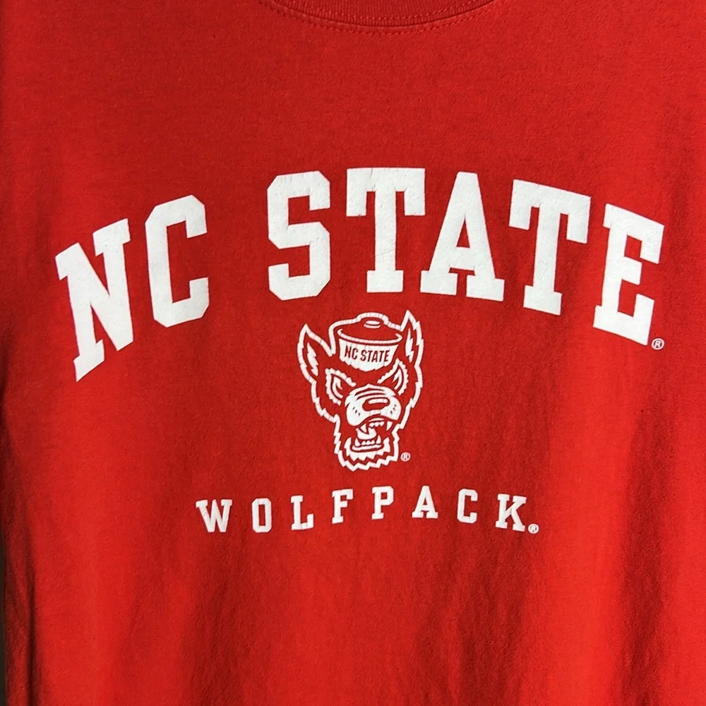 Y2K North Carolina State University Wolfpack MV Sports Red T-Shirt Men’s Size L - Picture 2 of 10